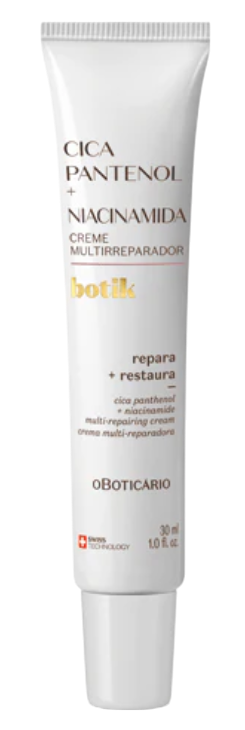 Creme Multirreparador Cica Pantenol + Niacinamida Botik, 30ml